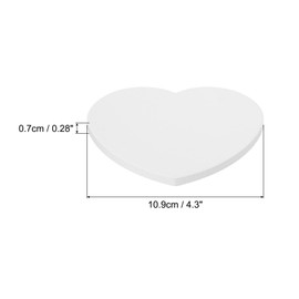 sourcing map 4Pcs Absorbent Coasters White Marble Heart Shape Coaster with Cork Backing Non-Slip for Home Office 4.3inches.