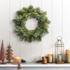 Puleo International 24" Pre-Lit Artificial Oklahoma Pine Wreath with LED