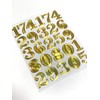 XIAXIN TSS-607G [Waterproof PVC Glitter Processing] Number Sticker Set, Weatherproof,