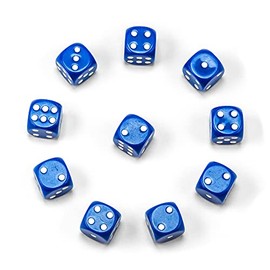 Waldfelsen High Quality 16mm Dice 15 Colours Eye Cube Game Dice Set (20 Pieces, Purple)