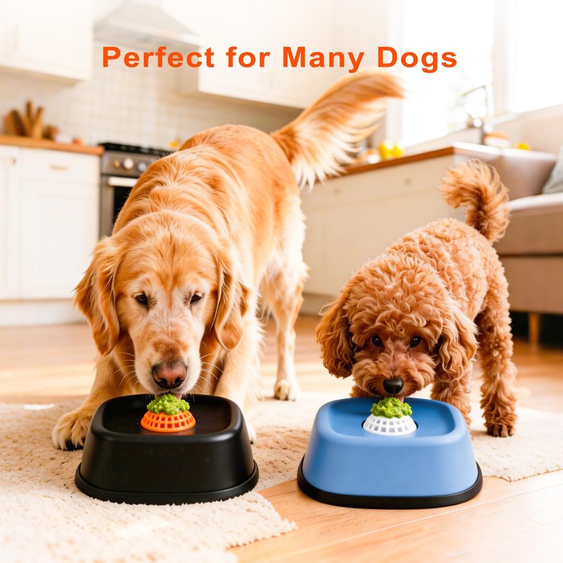 RAINWOOD Liquid Slow Feeder Dog Bowl with Floating Ball, Dog