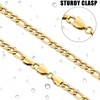 Fiusem 14k Gold plated Mens Chain Necklaces, Figaro Chains for