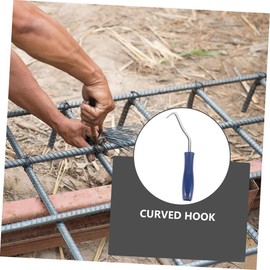 Operitacx Steel Rebar Wire Hook with Plastic Handle Robust Tool for Binding Reinforcement Rods Construction Sites Efficient and Safe Work