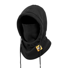 Unisex Fleece Balaclava Face Mask Thermal Ski Mask for Men and Women Adjustable Winter Hats Face Cover Hood Cold Weather Gear - Color: Black