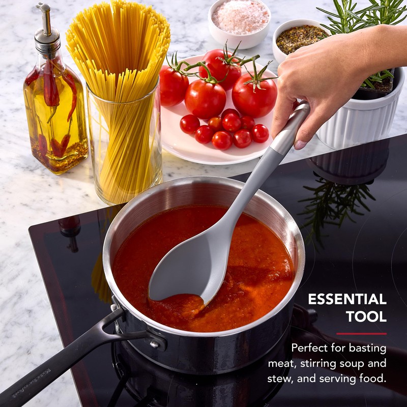 KitchenAid Basting Spoon with Stainless Steel Handle, Nonstick Safe, Ideal