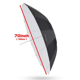 UNPLUGGED STUDIO 70inch White Umbrella (16 Fiberglass Ribs) UN-007