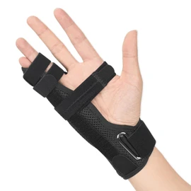 Apasiri Pinky Finger Splint, 4th or 5th Fingers Splint for Boxer’s Fracture, Arthritis, Tendonitis, Metacarpal Support Hand Brace Fits Left or Right Hand, L