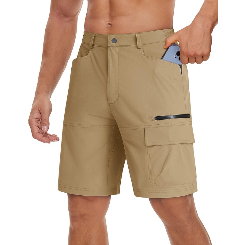 TACVASEN Work Shorts Men Quick Dry Hiking Shorts Stretch Summer