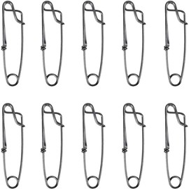 POFET 10Pcs Stainless Steel Long Line Longline Clip For Fishing Snapper Or Shark 1.8 x 6cm/0.7 x 2.4inch