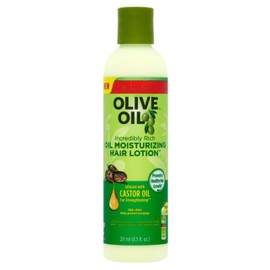 Olive Oil Incredibly Rich Moisturizing Hair Lotion of ORS– Hydrating & Strengthening Hair Treatment w/Castor Oil, Heat Protection, Frizz Control, and Shine for Dry, Curly, Hair (Pack of 1)