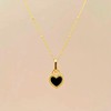 100% Waterproof, Non Tarnish, Black & White Heart Pendant Necklace