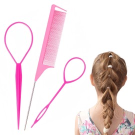 Sularpek Set of 3 Hairstyle Aid, Hair Tail Twister, Hairstyle Aid Hair Twister Set, Hair Braiding Tools for DIY Hairstyles, Hairstyle Aid, for Women, Girls