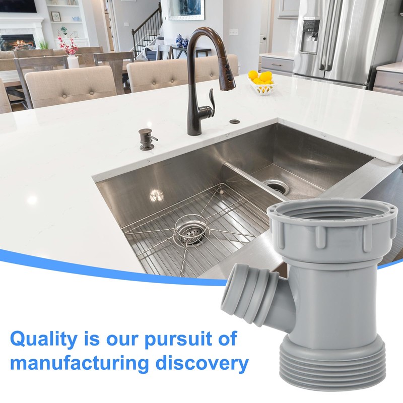 Kitchen Sink Drain Pipe Adapter, Versatile Y-Shaped Flexible Pipe Connector