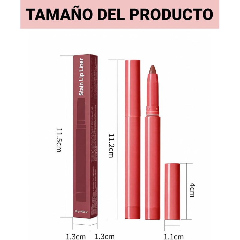 Erinde Lápiz Delineador de Labios en tono Crema Mate,Larga Duración,#03