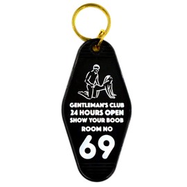 Blue Vogue Biker Motorcycle Harley American Casual Vintage Motel Key Chain USA American Miscellaneous Goods Double-Sided Hot Stamped USMO, 007 BLACK