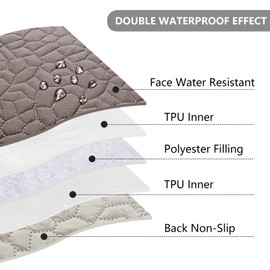 Secfeeling Waterproof Dog Blanket, Anti-Slip Pet Couch Sofa Cover Washable Bed Furniture Protector for Hair Resistant-52x82,Chocolate