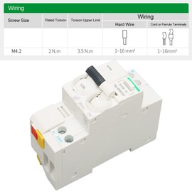 Fi Circuit Breaker AC 230V 20A C20 1P+N Circuit Breaker Hat Rail Leakage Protection Overload Protection Residual Current Device FI/LS Switch Circuit Breaker