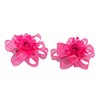 Organza Hair Clip Set (Fuchsia)
