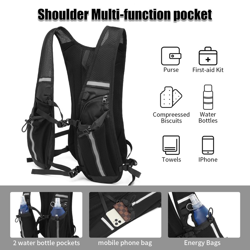 BBAIYULE® Running Vest Hydration Backpack, Large Cycling Water Pack,Breathable and