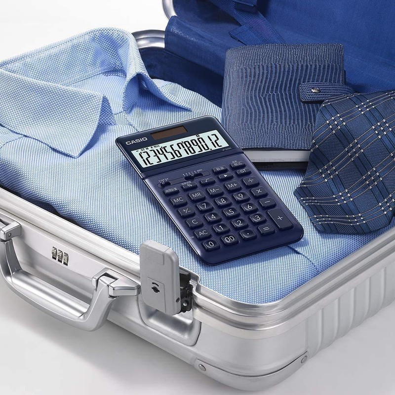 Casio JF-S200-NY-N Stylish Calculator, Navy, 12 Digits, Just Type