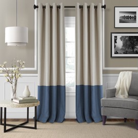 Elrene Home Fashions 26865874730 Braiden Room Darkening Grommet Window Curtain Drape Panel, 52" x 95", Navy, 1