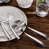 KEAWELL Premium 4-Piece 8.3" Louis Hammered Dinner Fork Set, 18/10