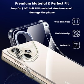 Yohii Schutzhülle für Honor 400 5G mit 2 Hartglas, Kameraschutz, Militärschutz, ultradünn, stoßfest, kratzfest, transparent