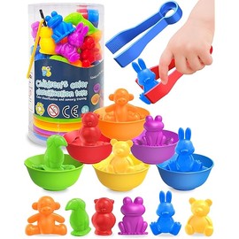 Counting Animals Montessori Toys for 3 4 5 Years Old Boys Girls, Preschool Learning Activities Kindergarten Educational Sensory Toys Gifts for Kids Toddlers Ages 2-4, 3-5, 4-8