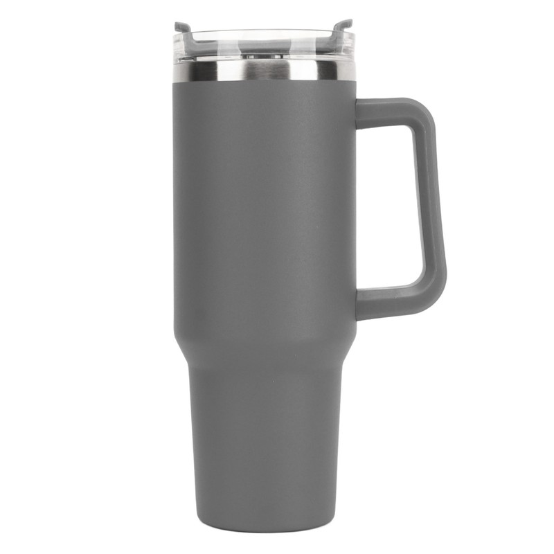 40oz Stainless Steel Vacuum Insulation Water Mug with Handle Straw