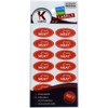 36 Meat Red Kosher Labels - Oven Proof up to