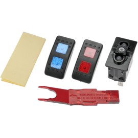 Dorman 84945 Electrical Switch - Rocker - Plastic On Off On Clear Glow 20 Amp , black