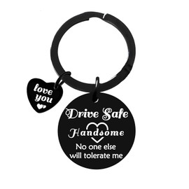 Yrerndre Drive Safe Keyring Valentine's Day Gifts for Him Boyfriend Gifts for Husband Gifts from Wife Couple Gift for New Driver Keyring for Boyfriend Romantic Gifts for Anniversary Birthday Gifts