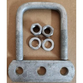waterland Boat Trailer Square U Bolt Galvanized Axle Kit 1/2" x   2 5/8" x 3 1/2" 11G