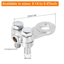 sourcing map Ground Rod Clamps Grounding Clamps Wire Connector for 0.14 to 0.47 Clamping Pipe Range Pack of 5