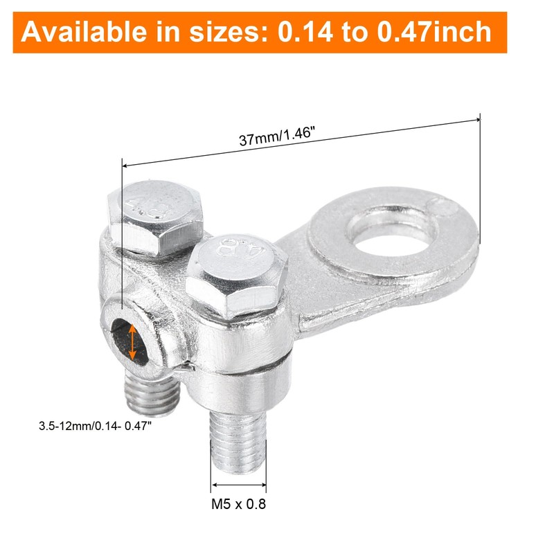sourcing map Ground Rod Clamps Grounding Clamps Wire Connector for