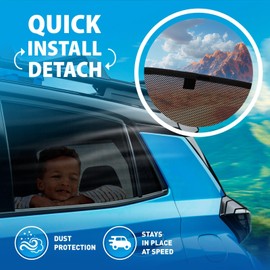 CLIM ART Magnetic Car Window Shades for Kia Soul 2020-2026 – Custom-Fit Sun Blocker Curtains, Side Window Covers, Essential Car Accessories for Camping, Baby and Privacy Protection - MS0075