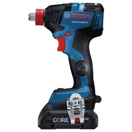 Bosch GDX18V-1800CB15-RT 18V EC Brushless Lithium-Ion 1/4 in. and 1/2 in. Cordless Two-In-One Socket Impact Driver Kit (4 Ah) (Renewed)