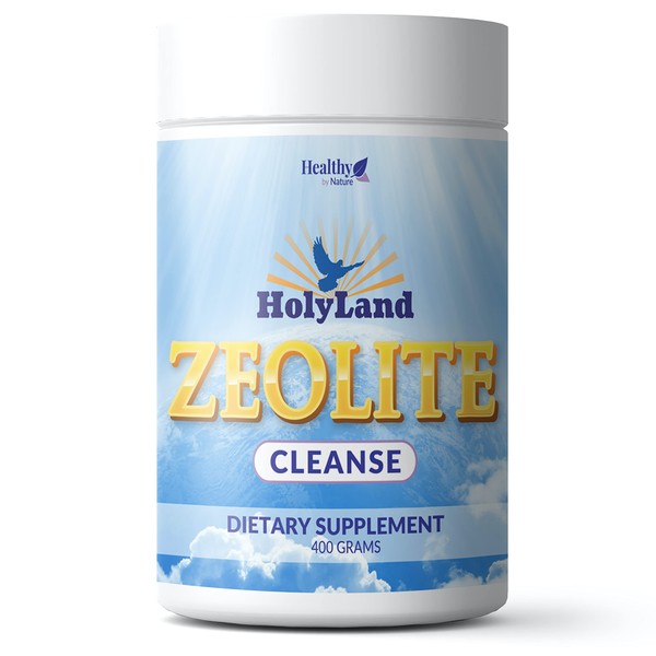 HolyLand Zeolite Cleanse - Zeolite Detox Powder (400 Gram Value Size) - Clinoptilolite Natural, Activated - Supports Energy, Mental Focus, pH Balance, Immune Defense, Optimal Gut Health
