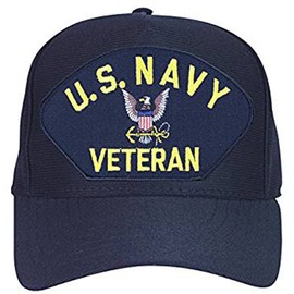Estados Unidos Gorra de béisbol azul marino veterano. Azul marino. Fabricado en EE. UU.