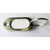 HEAVY DUTY QUALITY NICKEL PLATED METAL KEY TAG FOB WITH