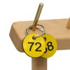 Plastic ID Number Plates Key Chain Engraved Number with Key