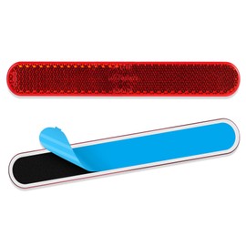 AYBUY Reflectors Motorcycle E4 Rear Red, 2 Pieces 139 x 18 x 6.5 mm Bicycle Reflectors, Rectangular Reflectors for Gluing, Cat's Eye Multifunctional Scooter E-Approved