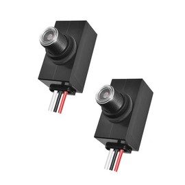 ZDRU 2Pcs Hard-Wired Post Eye Light Control Sensor, 100-277V Auto On/Off, Outdoor Waterproof Dusk to Dawn Photocell for Post Lamps, Flood Lights, LED Fixtures