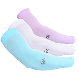 HOPESHINE - Mangas de compresión de refrigeración UPF50+ protección UV para hombres y mujeres, ciclismo, conducción, al aire última intervensión, tatuaje, 3 pares