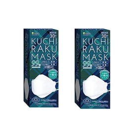 iSDG KUCHIRAKU MASK Dotcom, White, 30 Sheets x 2 Boxes, Set of 2 Boxes