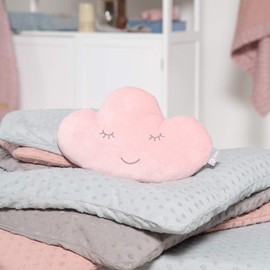 Roba ’roba Style’ Cuddly Cushion, Cloud Pink/Mauve, Fluffy Children's Cushion for Girls and Boys from 0 Years