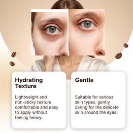 Crema de ojos con cafeína para ojeras e hinchazón, suero debajo de los ojos, Reduce las líneas finas, ilumina el tono uniforme de la piel, reafirmante antiarrugas, hidratante profundo (2 piezas)