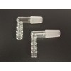 2pack Glass Elbow Adapter 14mm Male Frosted Glass (Size 1)