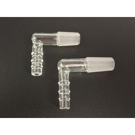 2pack Glass Elbow Adapter 14mm Male Frosted Glass (Size 1)
