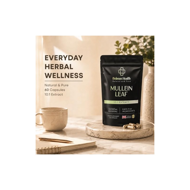 Mullein Leaf Extract 10:1 Capsules | 1000mg Per Serving |